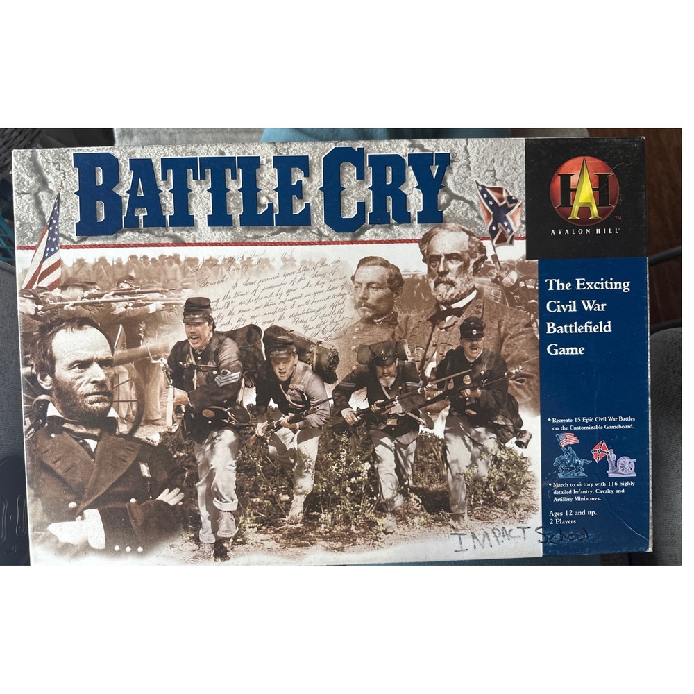 Avalon Hill Battle Cry Civil War Board Game 1999 Edition Miniatures NEW READ